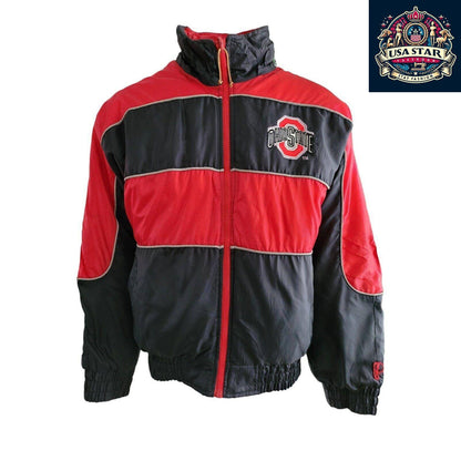Vintage Ohio State Proplayer Jacket Red Reversible Sz M - USASTARFASHION