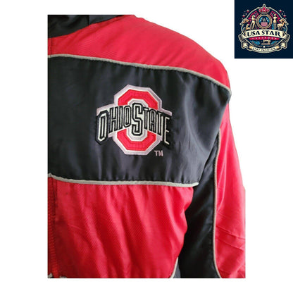 Vintage Ohio State Proplayer Jacket Red Reversible Sz M - USASTARFASHION