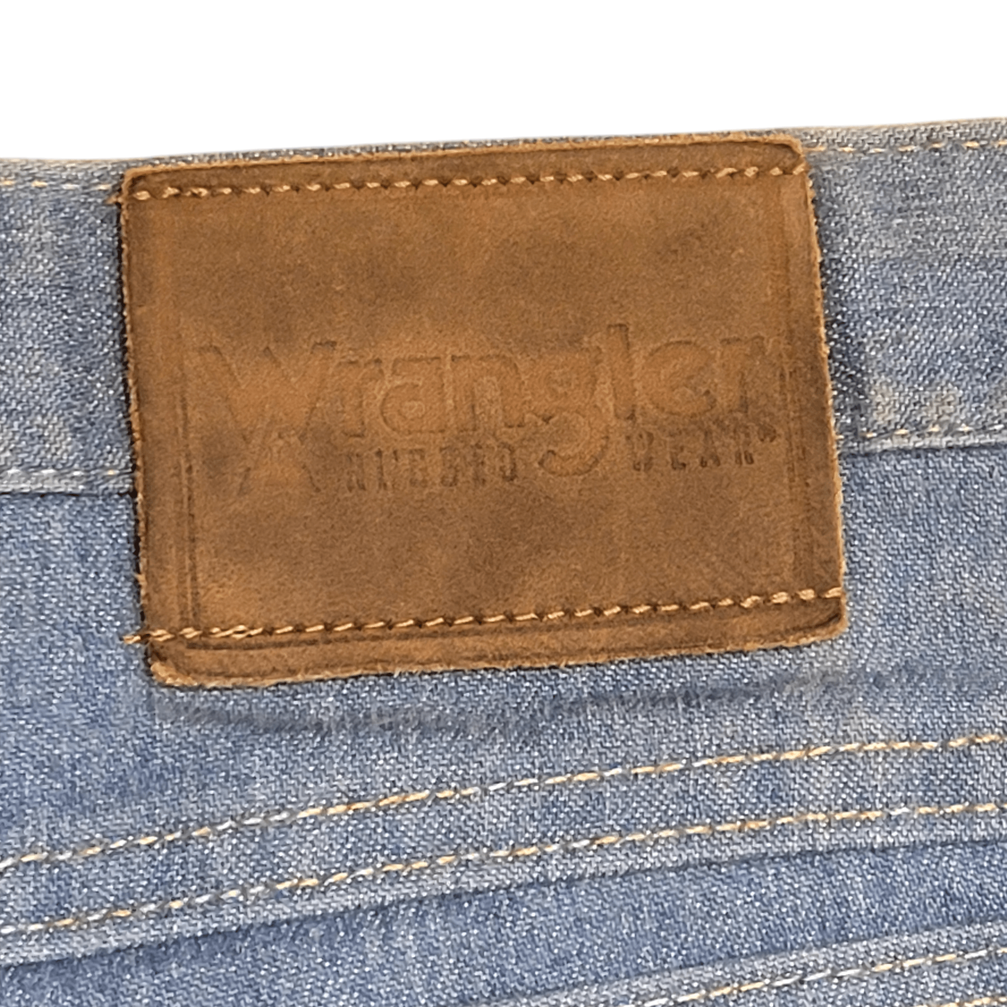 Vintage Wrangler Jeans 46x30, Relaxed Fit, Light Blue Wash, 65% Cotton, Pre-Owned Grade A USASTARFASHION