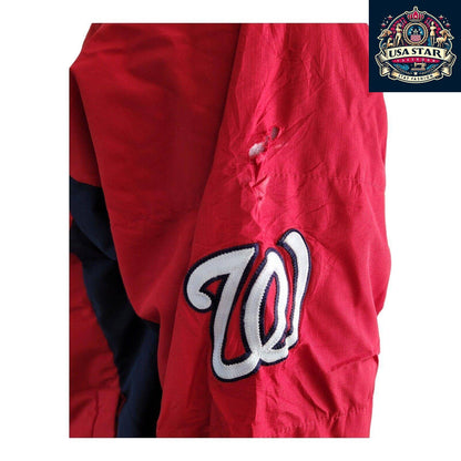 Washington Nationals Aunthentic Majestic MLB Zip Up Logo Fleece Lined Jacket S - USASTARFASHION