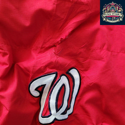 Washington Nationals Aunthentic Majestic MLB Zip Up Logo Fleece Lined Jacket S - USASTARFASHION