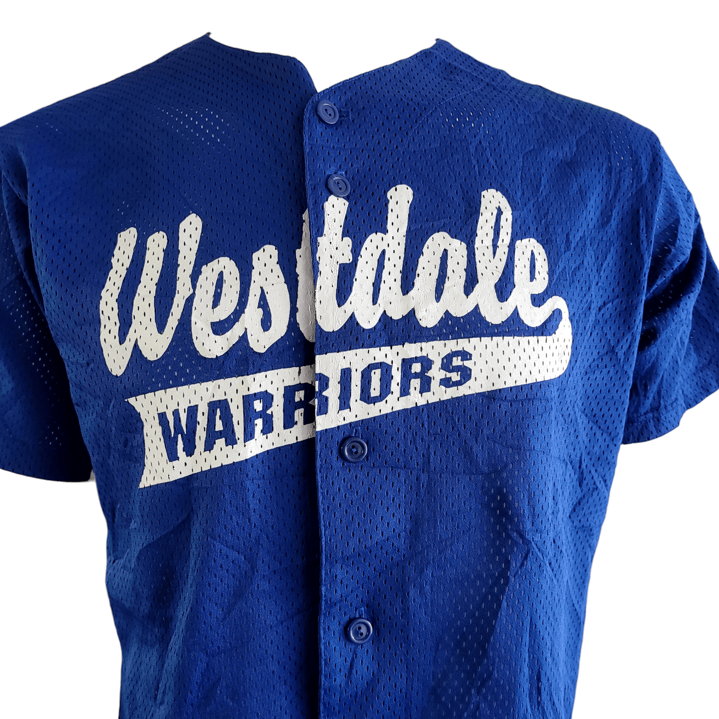 Westdale Warriors Baseball Jersey - Authentic Majestic Ice Man #14 in Medium, Breathable Mesh