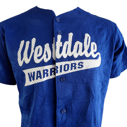 Westdale Warriors Baseball Jersey - Authentic Majestic Ice Man #14 in Medium, Breathable Mesh