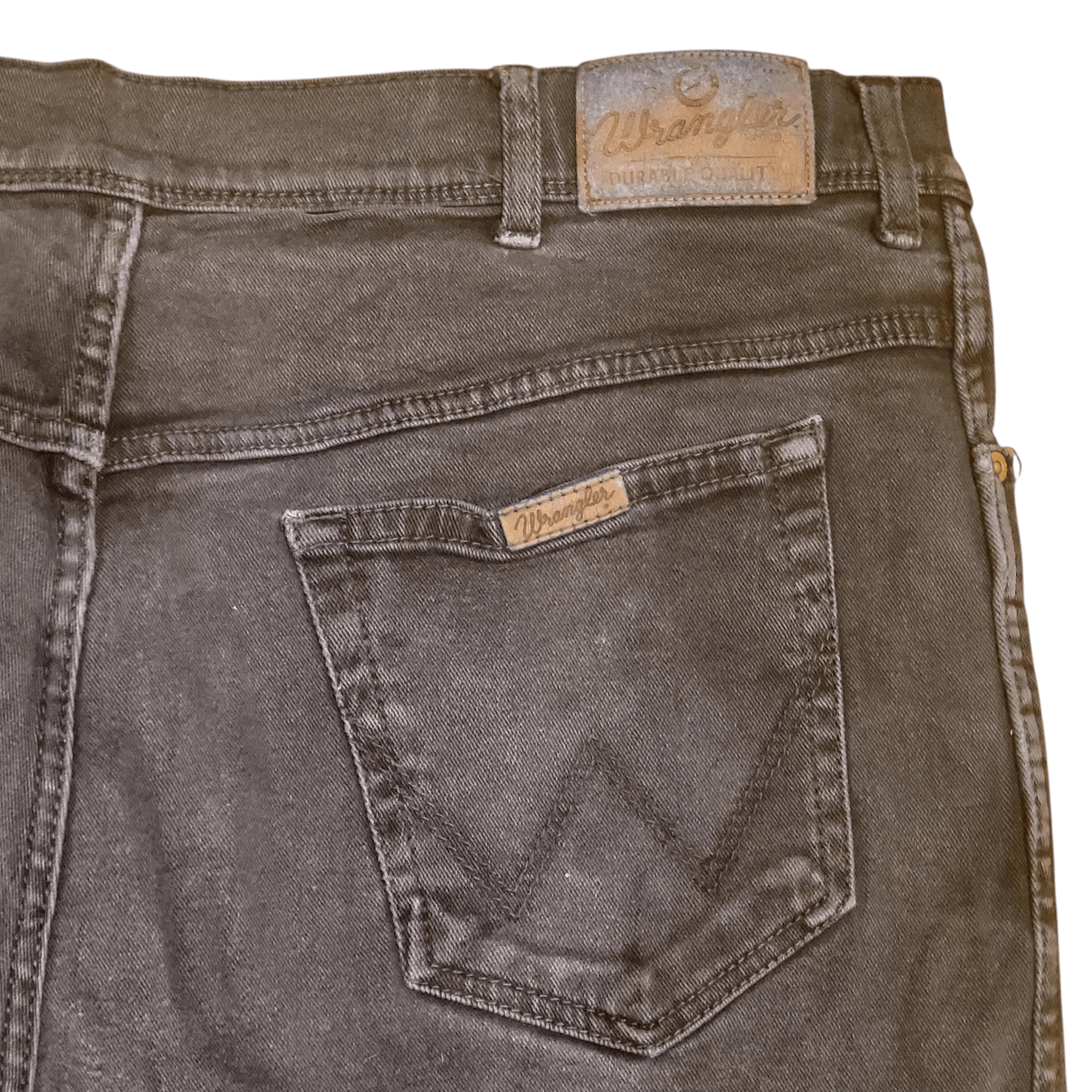 Wrangler Black Jeans W42 L34 - Classic Straight Leg Regular Fit, Comfortable Stretch Fabric USASTARFASHION